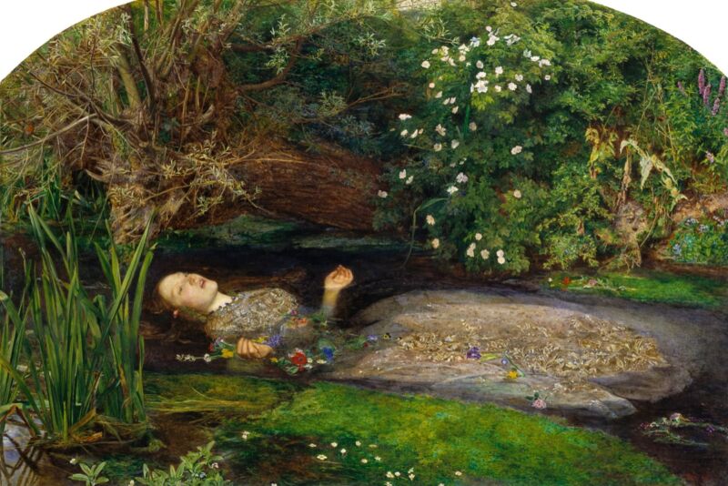 <em> Ophelia </ em> (1852) by John Everett Mehlis, inspired by Shakespeare’s character <em> Hamlet </ em> , Who gets mad and drowns in a stream.  It can be difficult for forensic scientists to determine how long a corpse has been submerged in water.  „/><figcaption class=